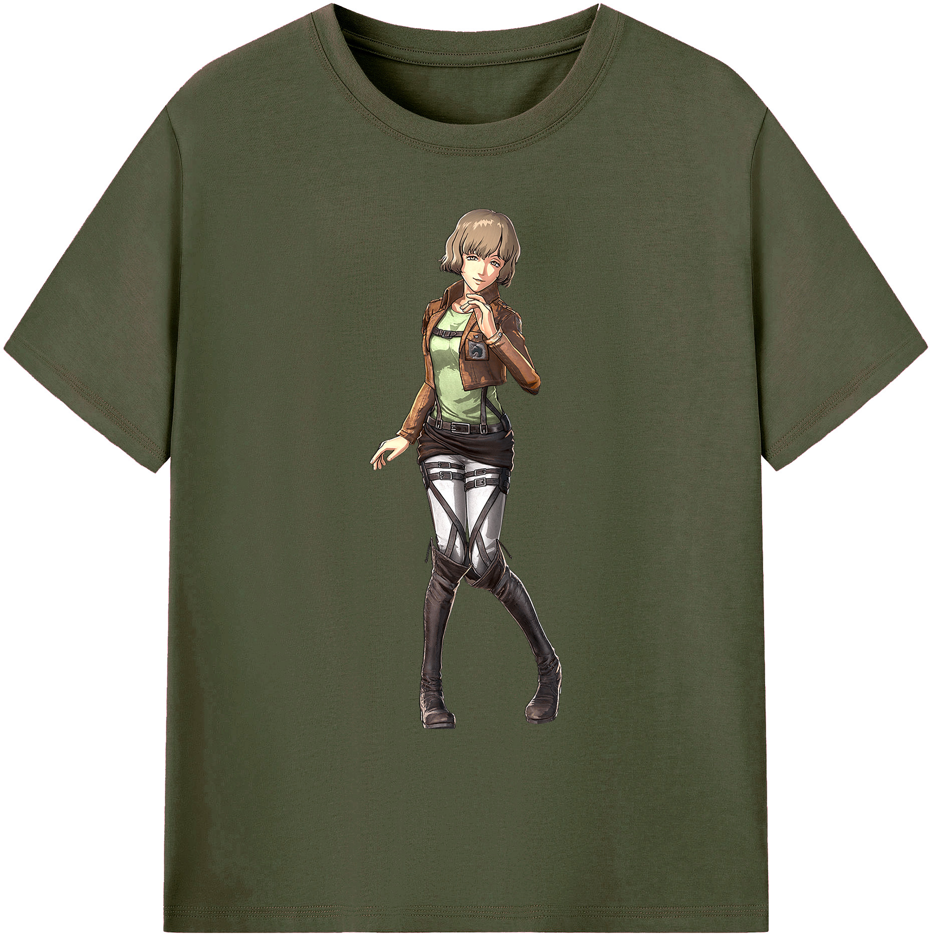 （画像用） 進撃の巨人 ヒツチ Attack on Titan Hitch 綿100％ メンズ半袖Tシャツ｜肌触りやわらか＆通気性